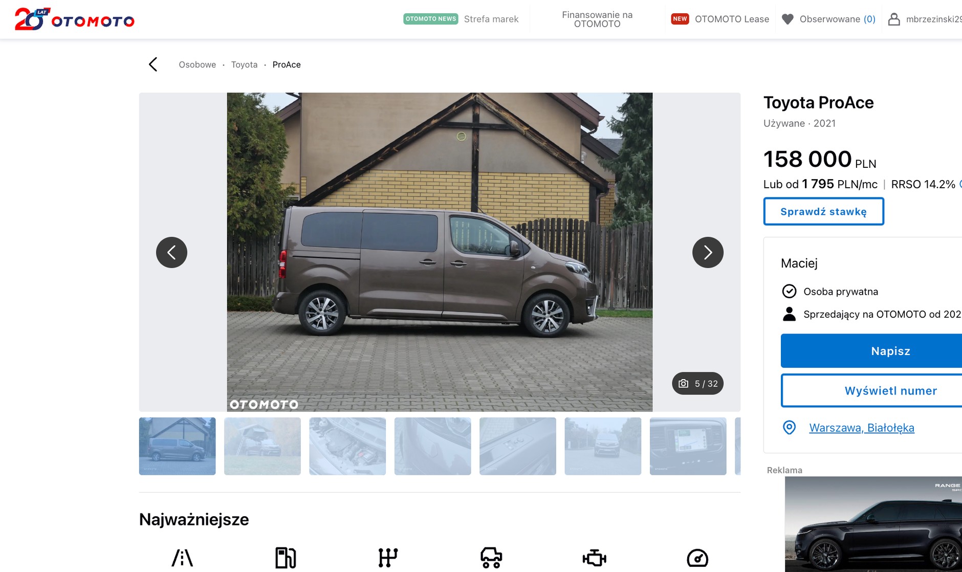 Ogłoszenie na Otomoto