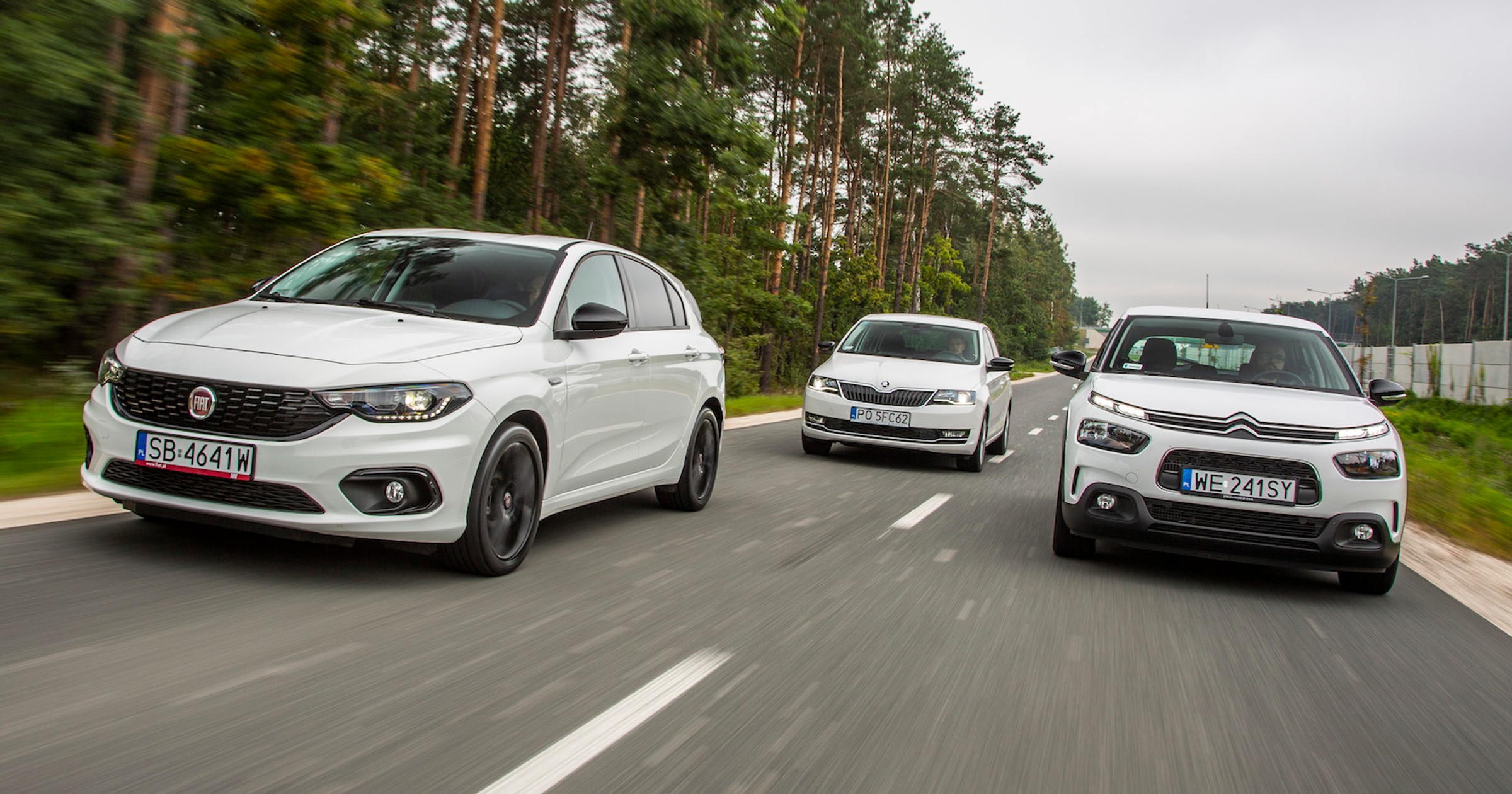 Fiat Tipo kontra Skoda Rapid Spaceback i Citroen C4 Cactus