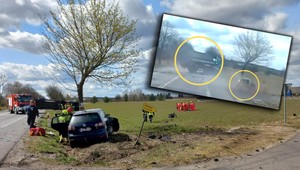 Osobówka zmiotła ciężarówkę z drogi. Silnik leżał 20 metrów dalej [WIDEO]