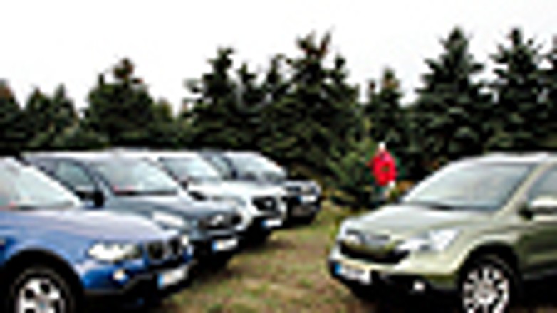 Chevrolet Captiva, Hyundai Santa Fe, Honda CR-V, Toyota RAV4, BMW X3 - Na ryby i na grzyby