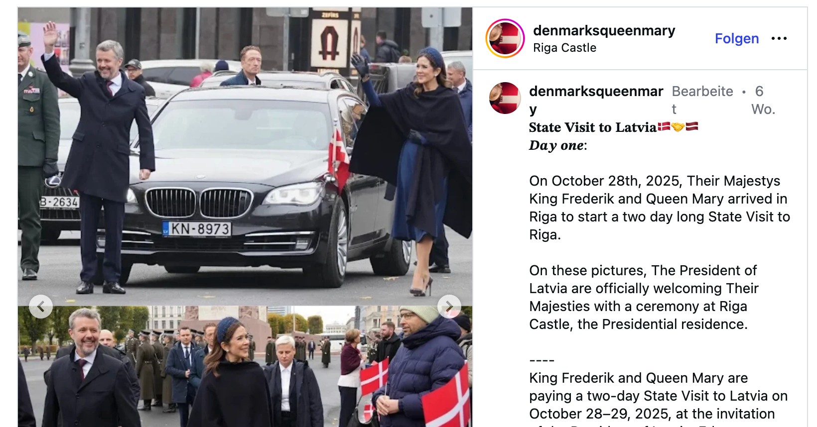 Wizyta duńskiej królowej w Łotwie. Nie, tej limuzyny nie podstawiła polska ambasada!