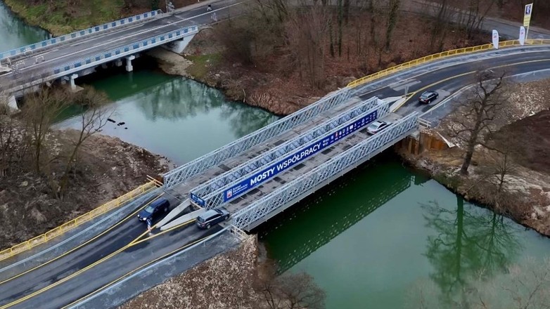 Most tymczasowy w Krapkowicach