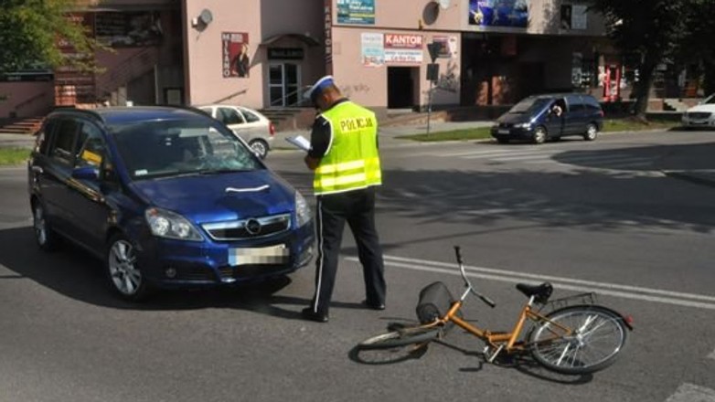 Nie ustąpił pierwszeństwa rowerzyście - groźny wypadek