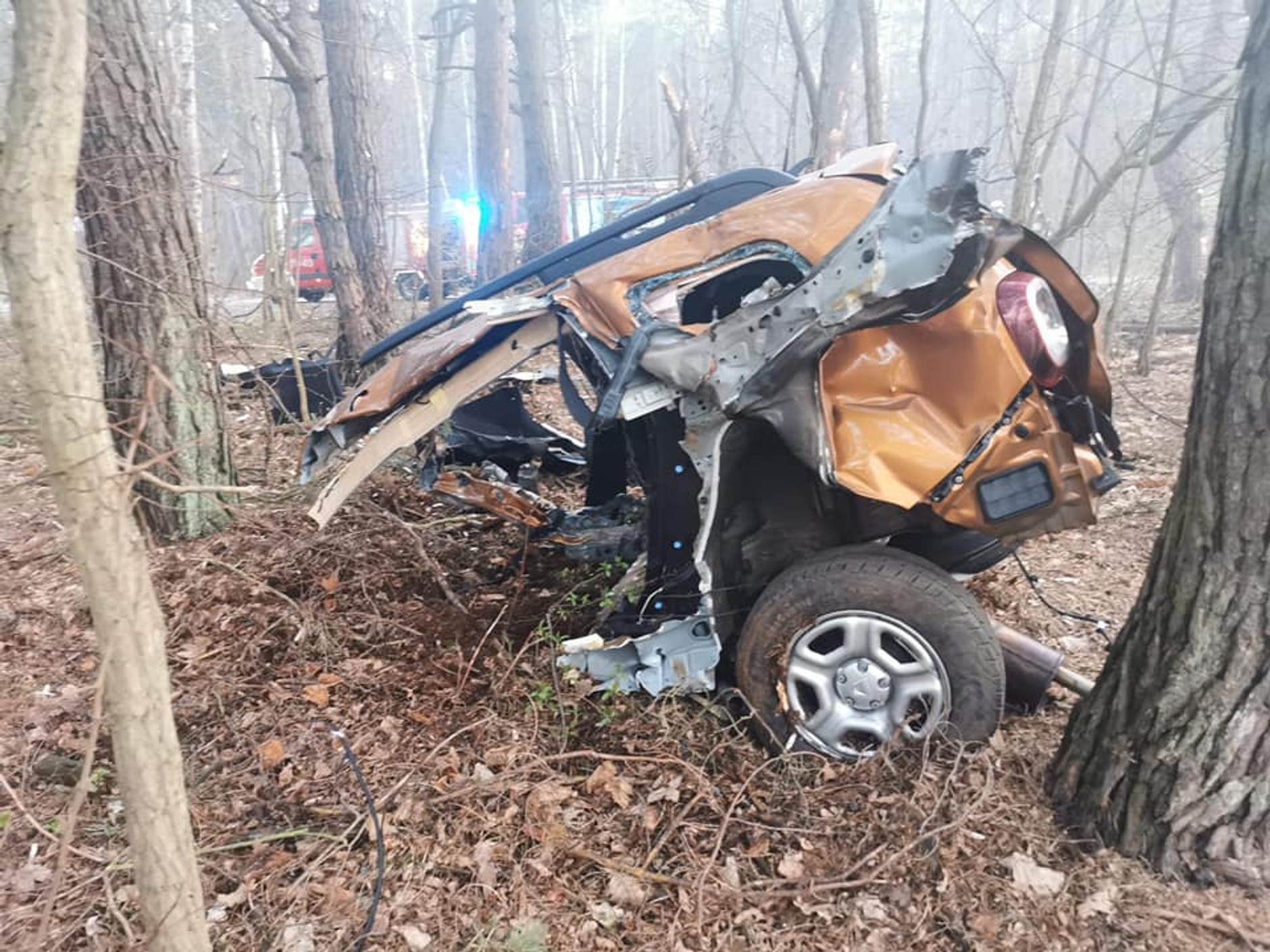 Jakim cudem kierowca rozerwanej na pół Dacii przeżył?