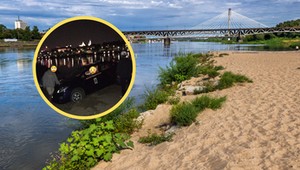 Kuriozalna scena na warszawskiej plaży. "Prawie do rzeki wjechał"