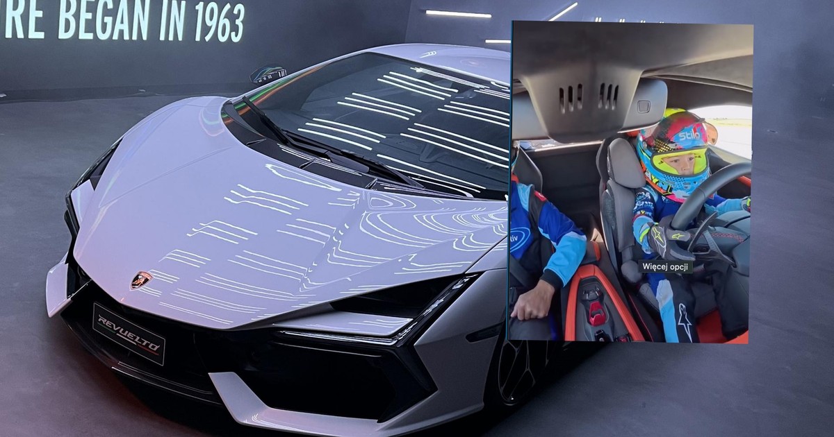 Pięciolatek za kierownicą Lamborghini Revuelto