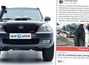Samochody z Polski trafią do ukraińskich żołnierzy. Akcja Jacka Hugo-Badera