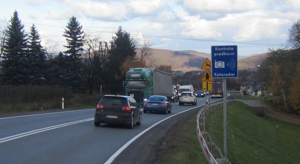Fotoradar Bilsko (woj. małopolskie) na DK75