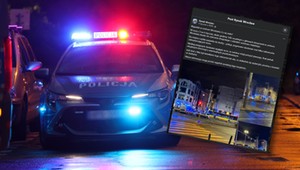 Dwaj policjanci zdążyli przebiec. Trzeciego potrącił autobus