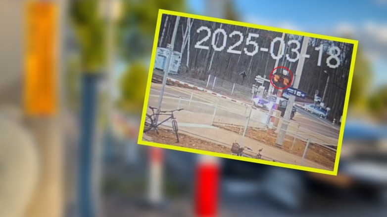 Romantyk z BMW chciał zrobić zdjęcie na przejeździe kolejowym