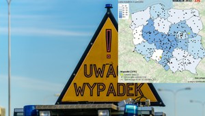 Policja pokazała wakacyjną mapę wypadków ze skutkiem śmiertelnym. Wiele czarnych punktów