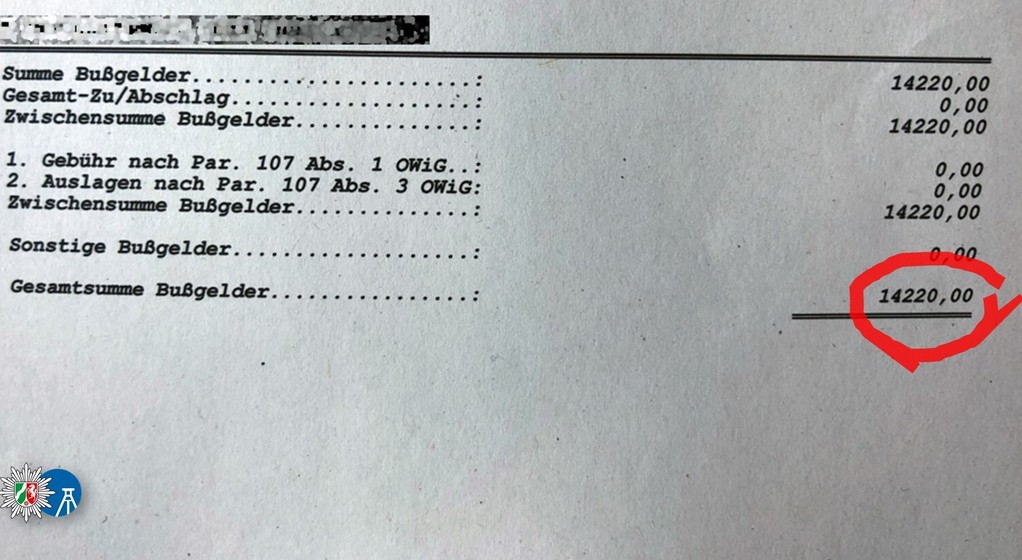 Zaczęło się od złego parkowania, a skończyło mandatem na ponad 14 tys euro