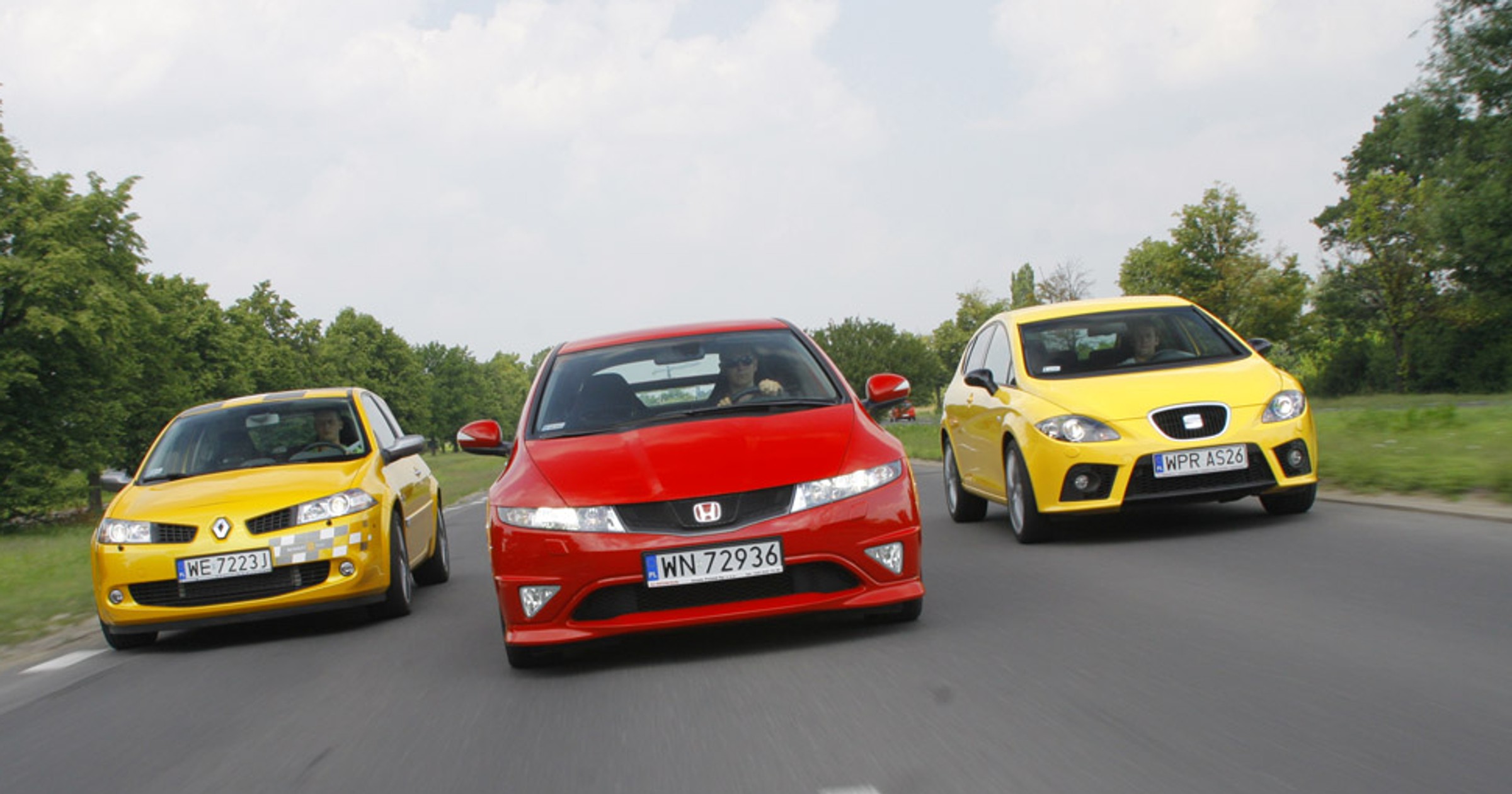 Honda Civic Type-R kontra Seat Leon Cupra, Renault Megane RS: porównanie sportowych kompaktów