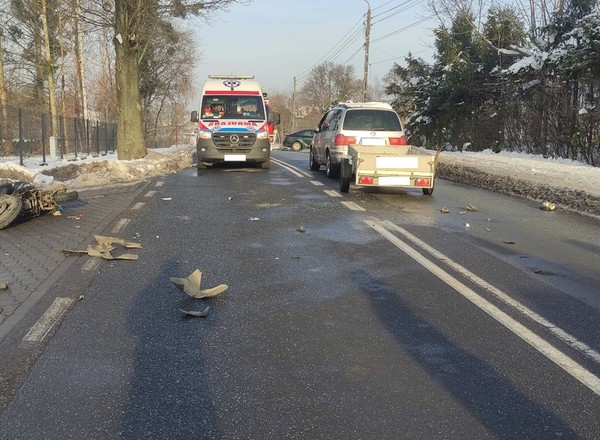 Zginął 73-letni motorowerzysta. Tragiczny wypadek na Śląsku