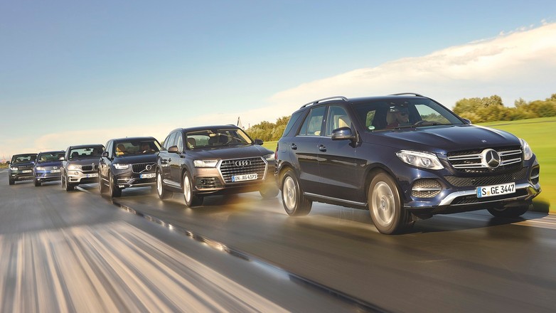 Porównanie - Audi Q7, BMW X5, Mercedes GLE, Range Rover, Volvo XC90, Volkswagen Touareg