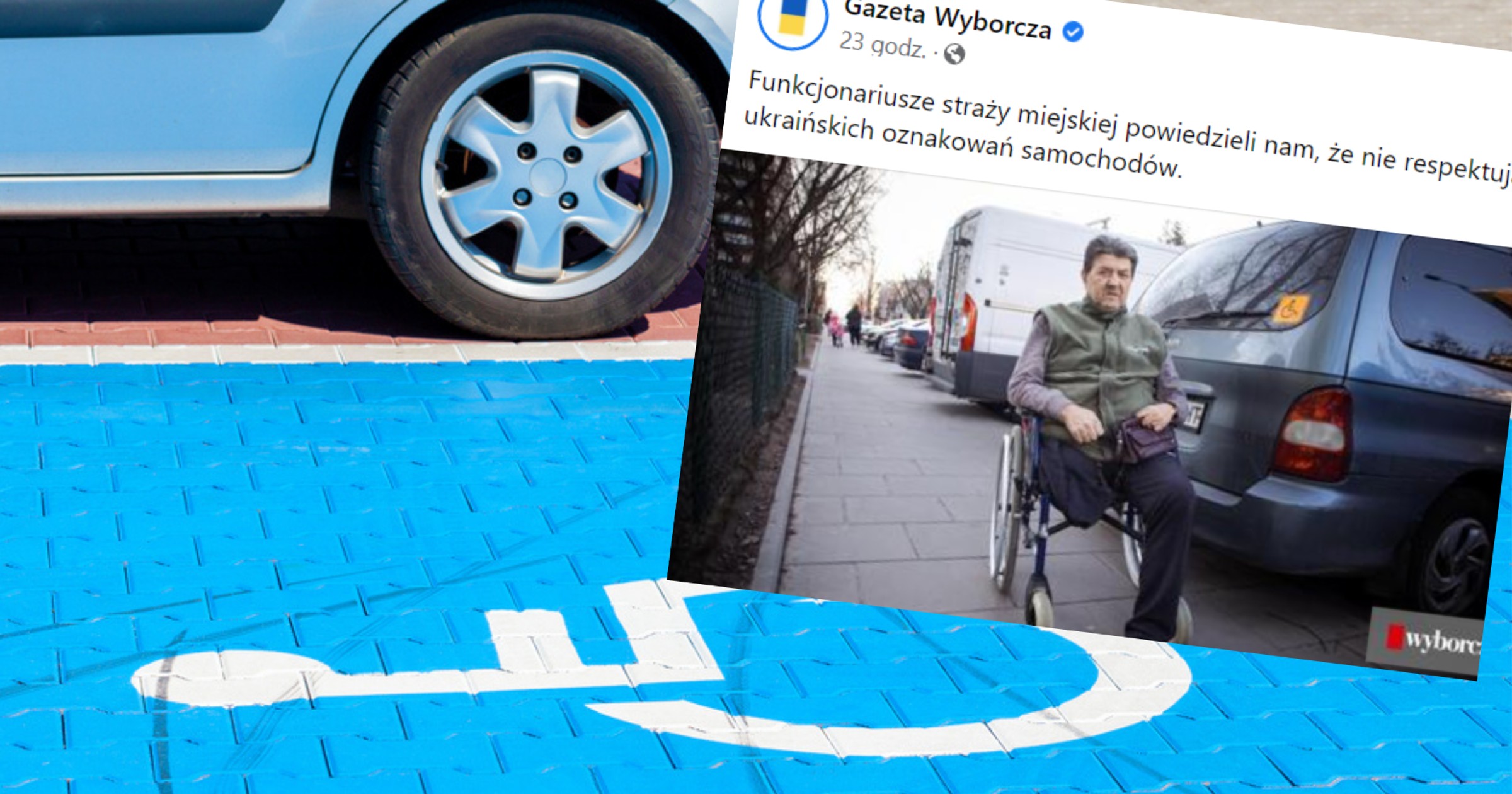 Georgij z Ukrainy musi zapłacić za odholowanie i przechowanie auta 580 zł (Fot. Facebook/Gazeta Wyborcza)