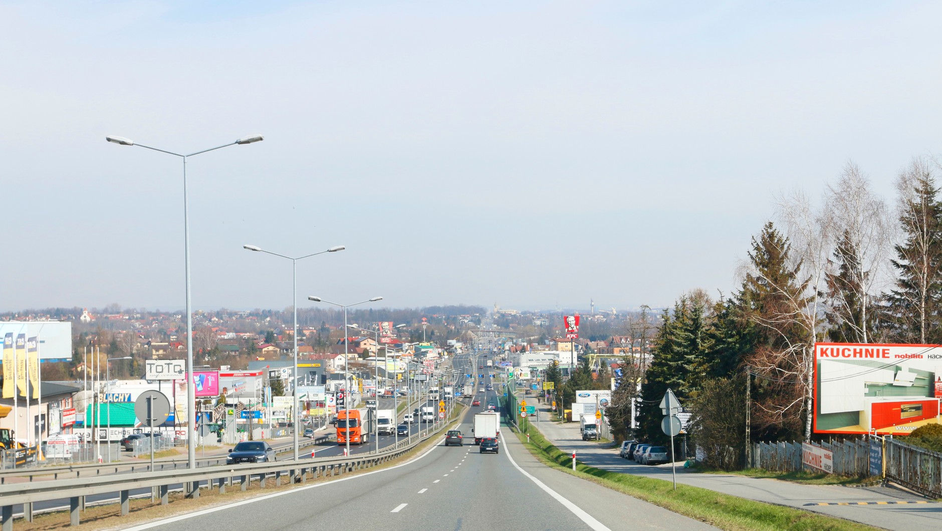 Zakopianka na odcinku Kraków - Myślenice