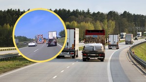 Kierowca nie zdążył zmienić pasa na A4. Tam czekała "ściana" [WIDEO]
