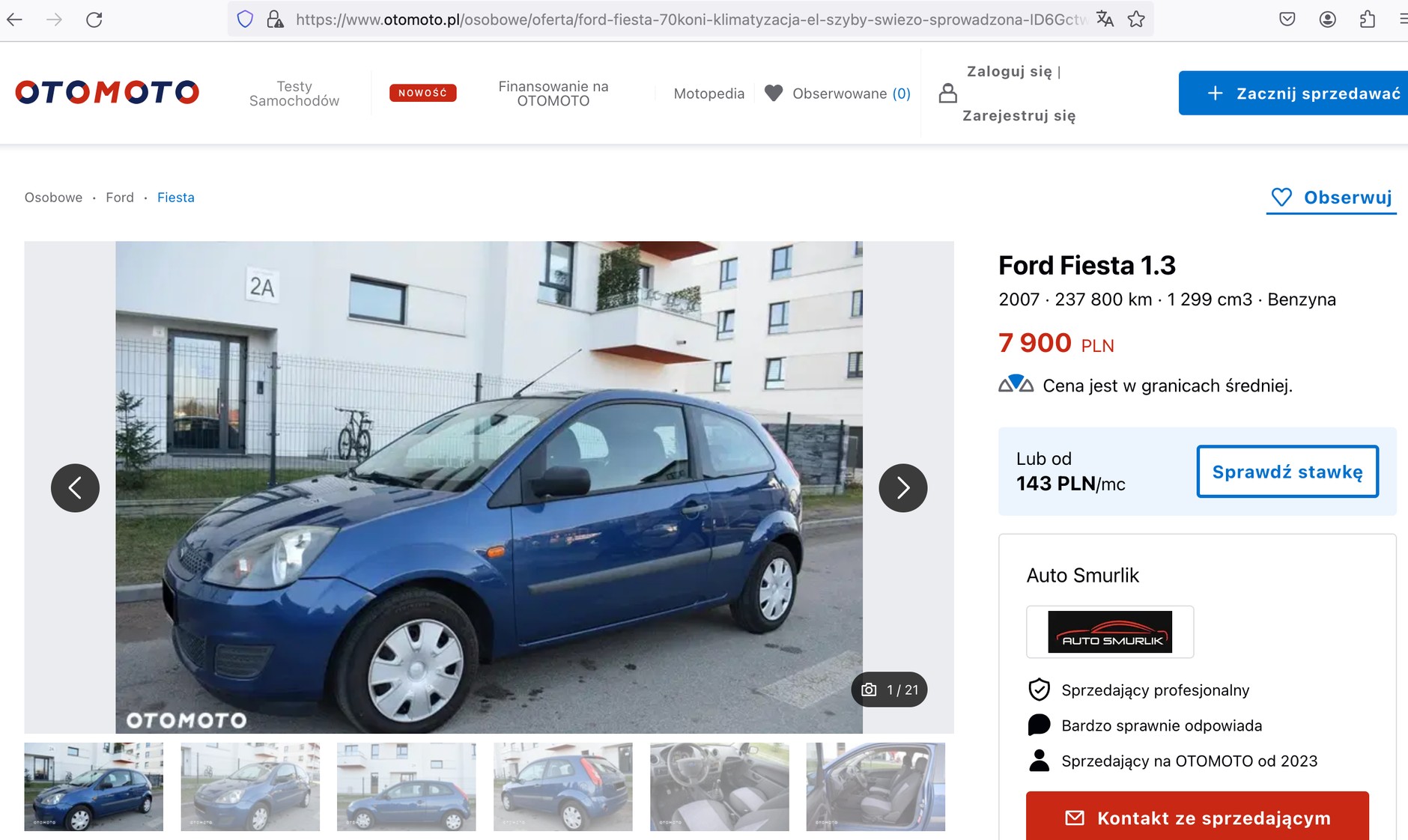 Ford Fiesta  - ogłoszenie