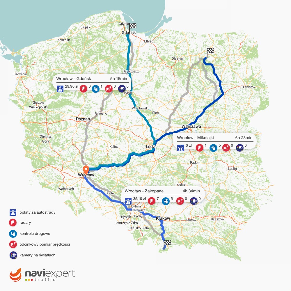 Majówka 2019 - trasy z Wrocławia
