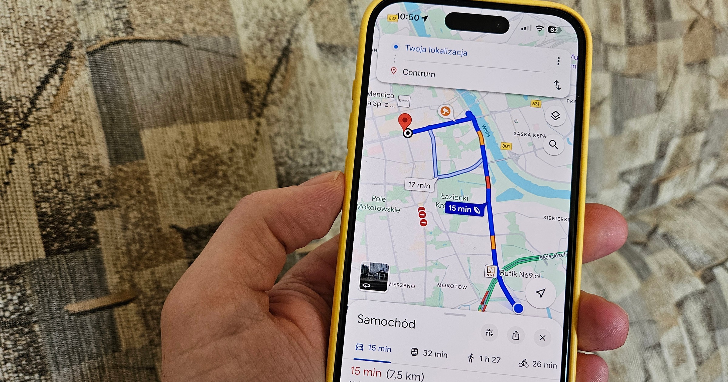 Planowanie trasy Google Maps