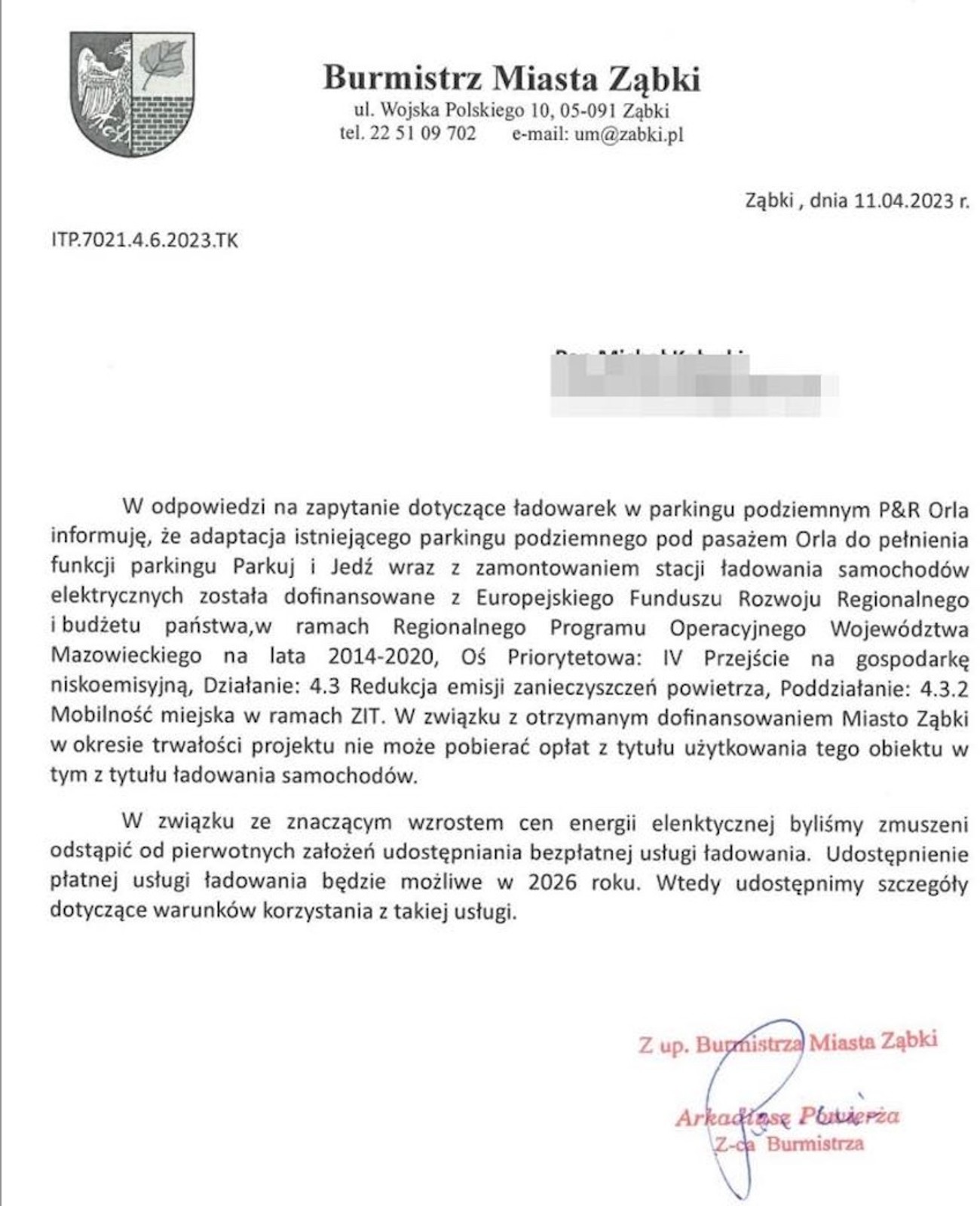 W internecie krąży pismo burmistrza podwarszawskich Ząbek