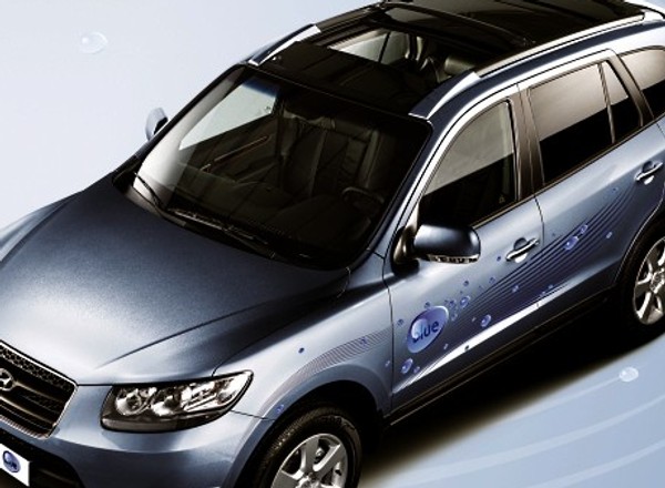 Hyundai Santa Fe blue Hybrid