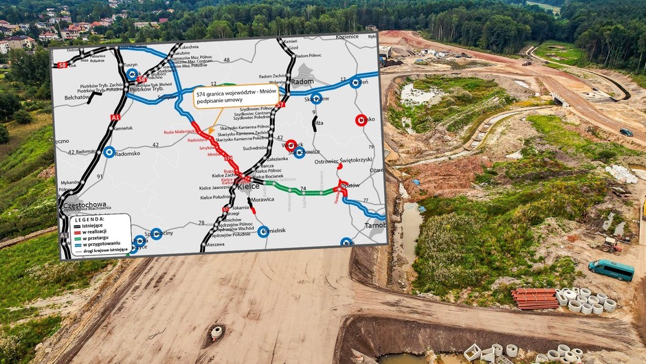 Ten odcinek drogi S74 połączy województwa. GDDKiA wybrała wykonawcę