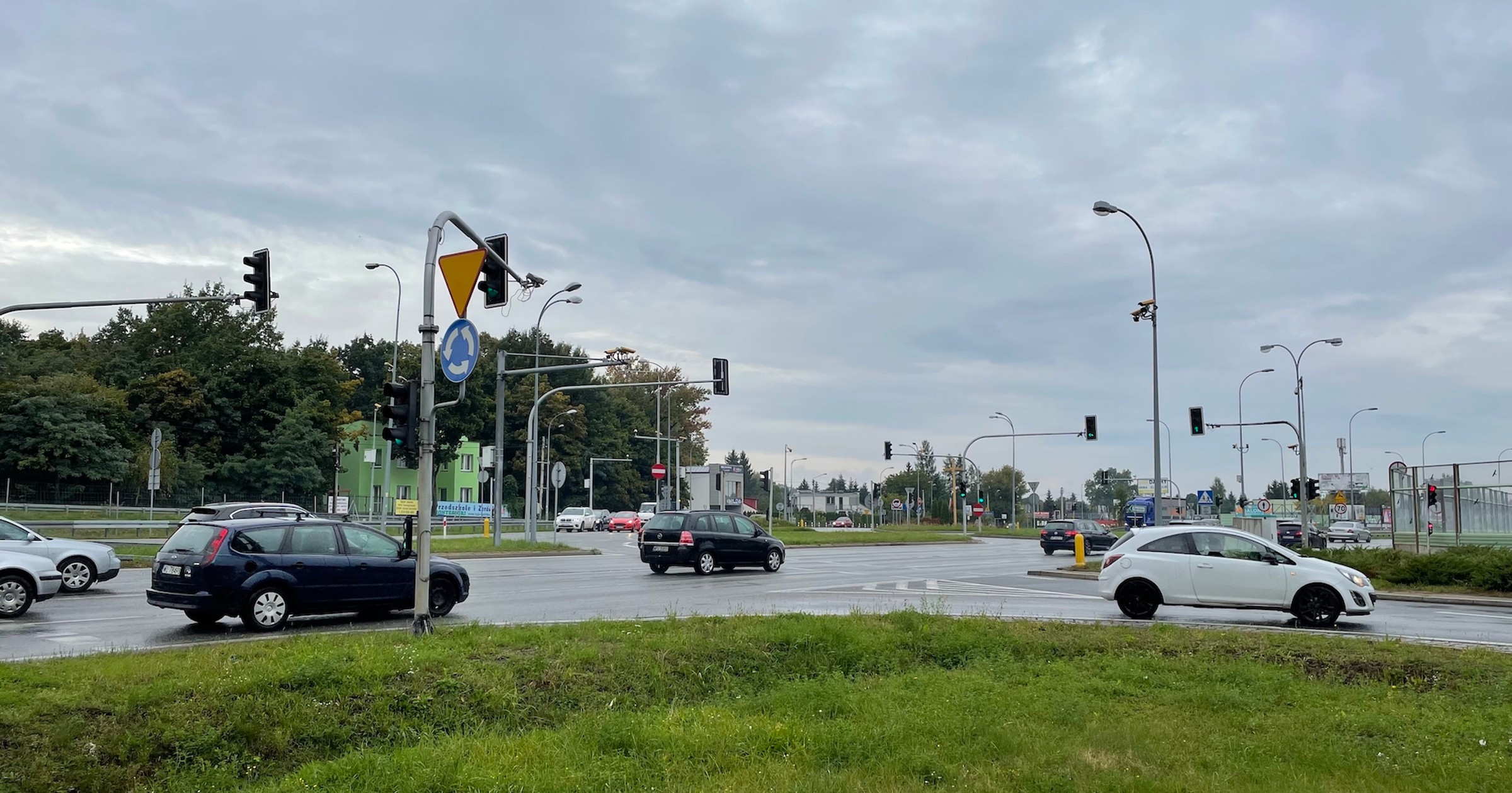 Skrzyżowanie w Jabłonnie