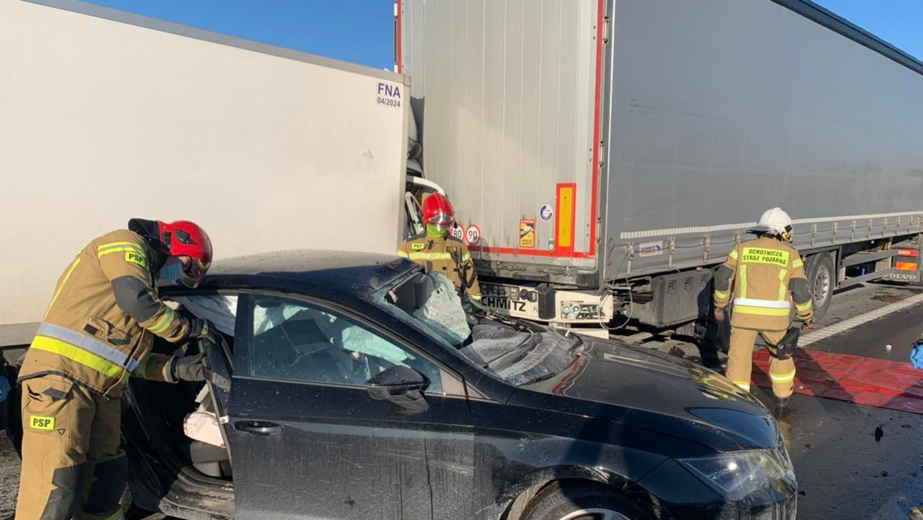 Wypadek na drodze S8 na wysokości miejscowości Puchały