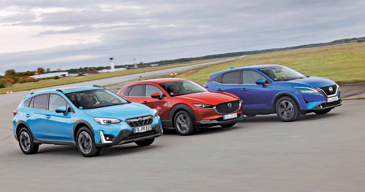 Mazda CX-30, Nissan Qashqai i Subaru XV - porównanie