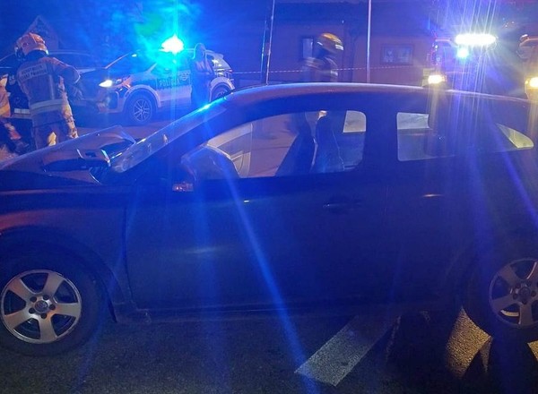 Porsche kontra Volvo. Kolizja w Białce Tatrzańskiej