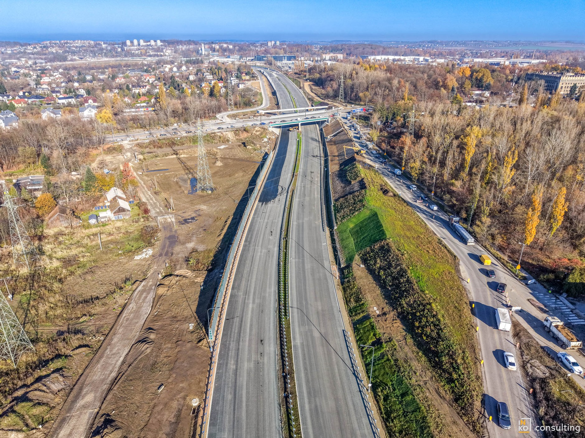 Fragment S7 pomiędzy węzłami Grębałów i Nowa Huta