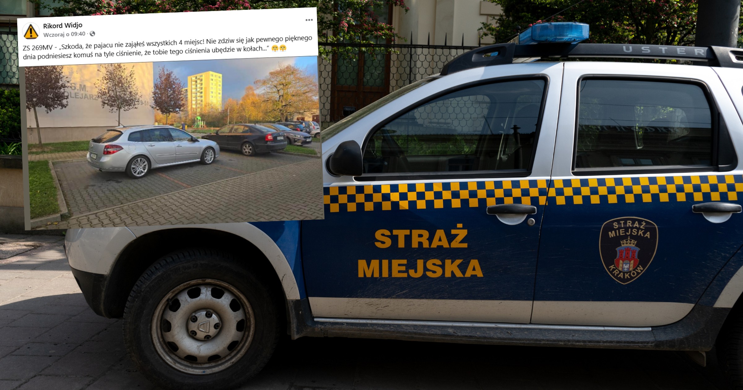Zobaczył tak zaparkowany samochód i od razu chwycił za telefon (fot. screen: Facebook/rikordwidjo)