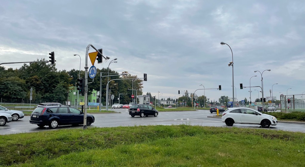 Skrzyżowanie w Jabłonnie