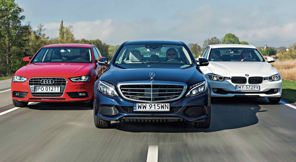 Audi A4 III (2007-15), BMW serii 3 VI (2012-19), Mercedes klasy C IV (2014-21)