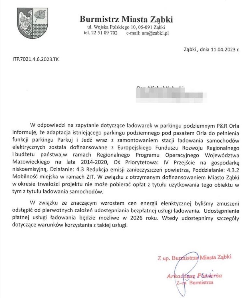 W internecie krąży pismo burmistrza podwarszawskich Ząbek