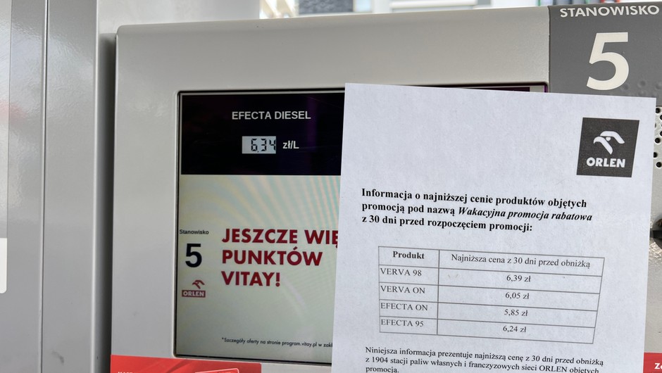 Ceny paliw na stacjach Orlen
