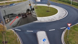 "Przejechał po rondzie jak po polu". Inni kierowcy byli zdumieni [WIDEO]