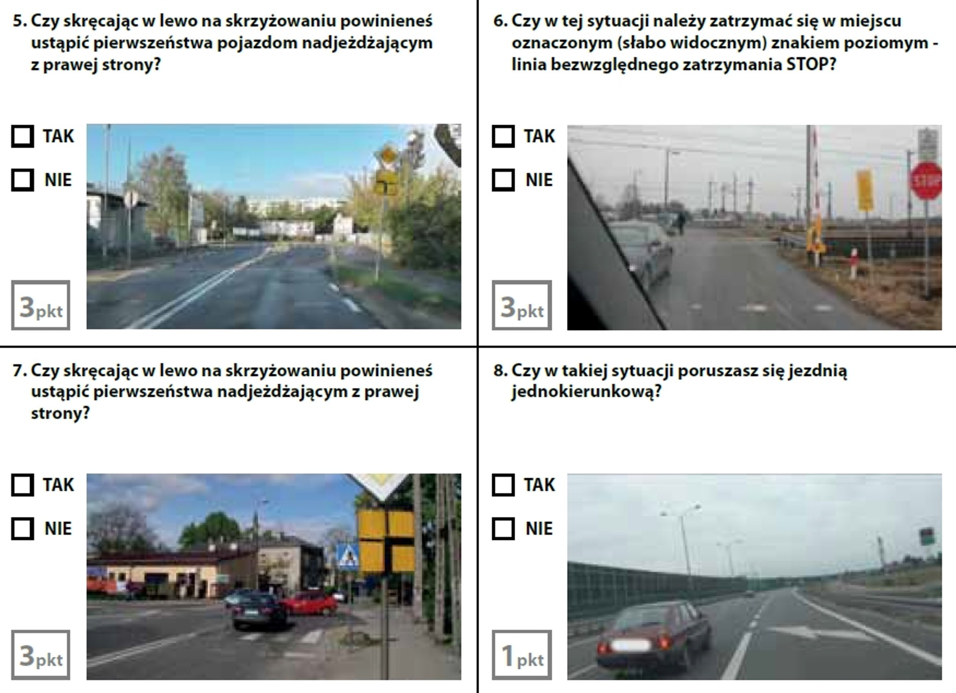 Egzamin teoretyczny na prawo jazdy -  zestaw 5