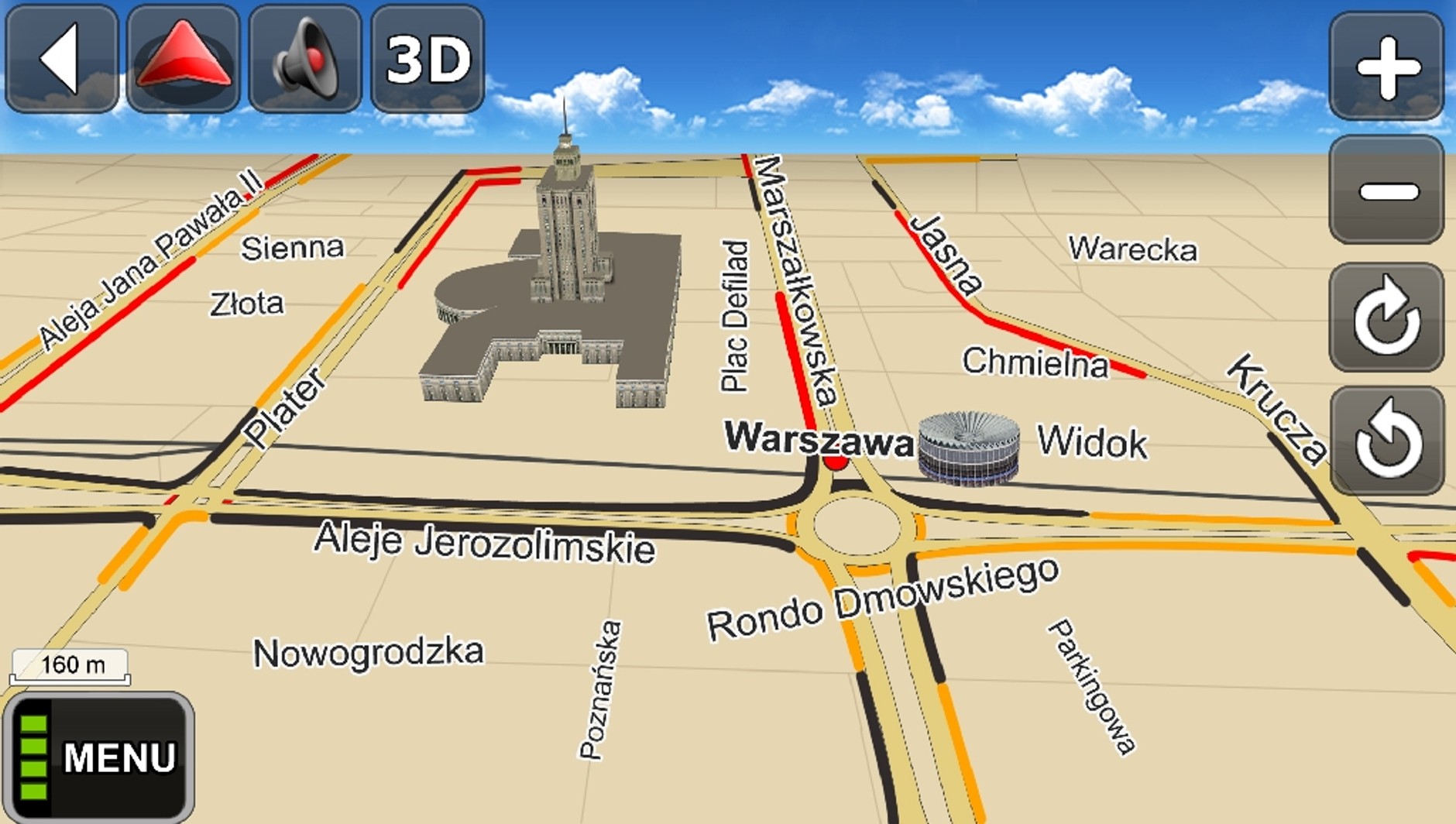 MapaMap 7.4 z informacjami o korkach