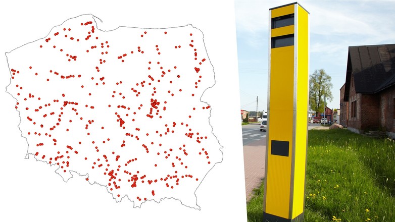 Mapa fotoradarów 2024. Dużo nowych urządzeń na liście