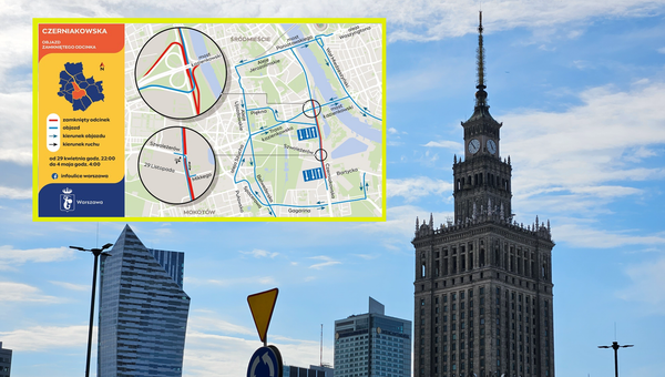 To we wtorek o 22:00. Rusza remont Wisłostrady w Warszawie. Duże utrudnienia