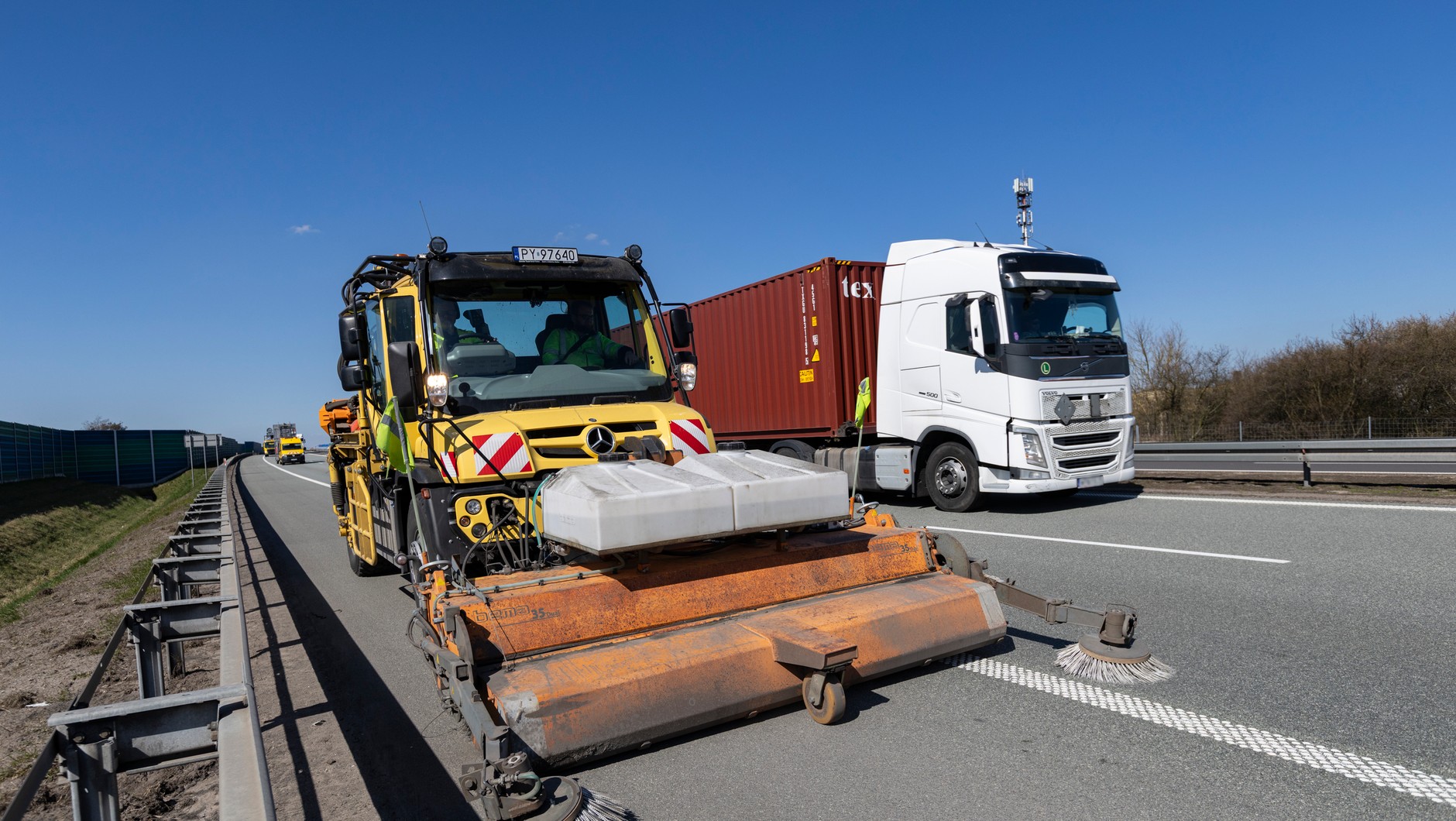 Prace utrzymaniowe na autostradzie A2