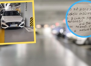 Pokazał, jak zaparkował w Warszawie. Gdy wrócił, zobaczył kartkę od "sąsiada"