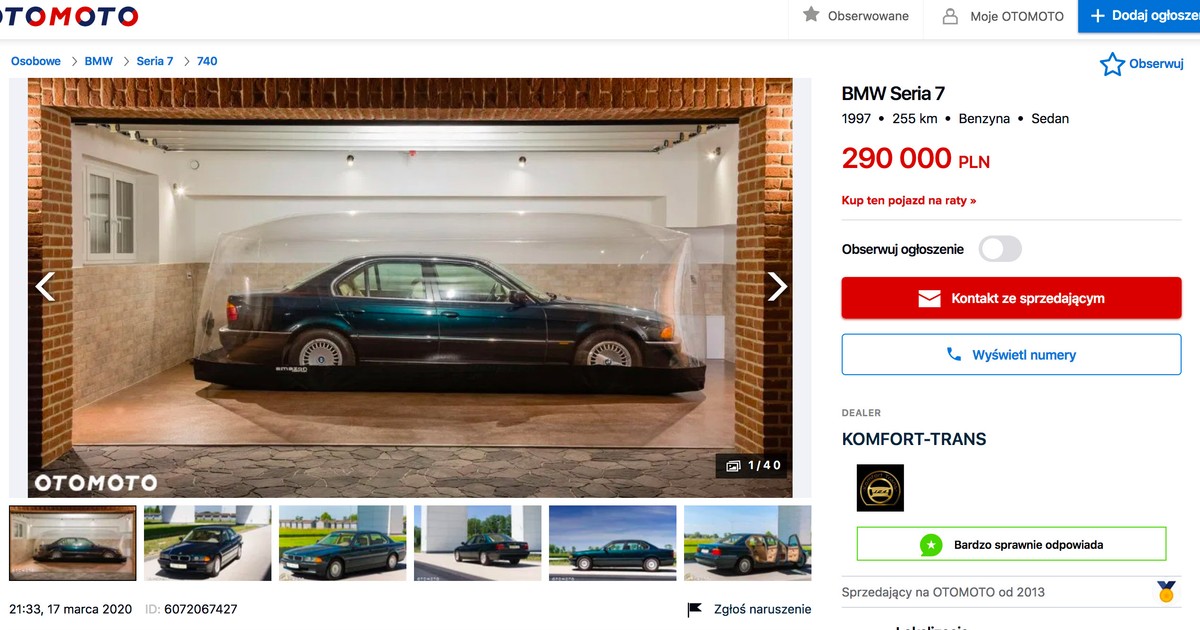BMW serii 7 E 38 za 290 000 zł