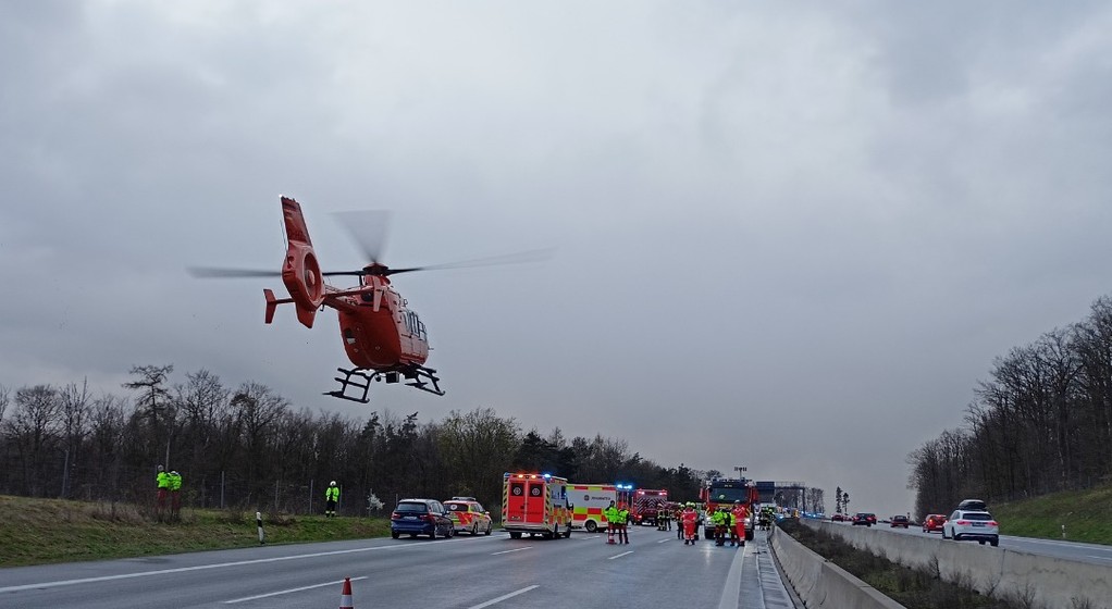 Karambol na autostradzie A3