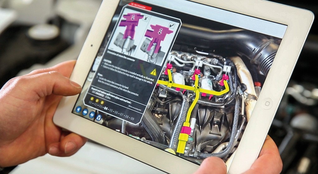 Bosch zamierza dostarczyć mechnikom kompletny instruktaż wymiany części. Podgląd w tablecie i okularach