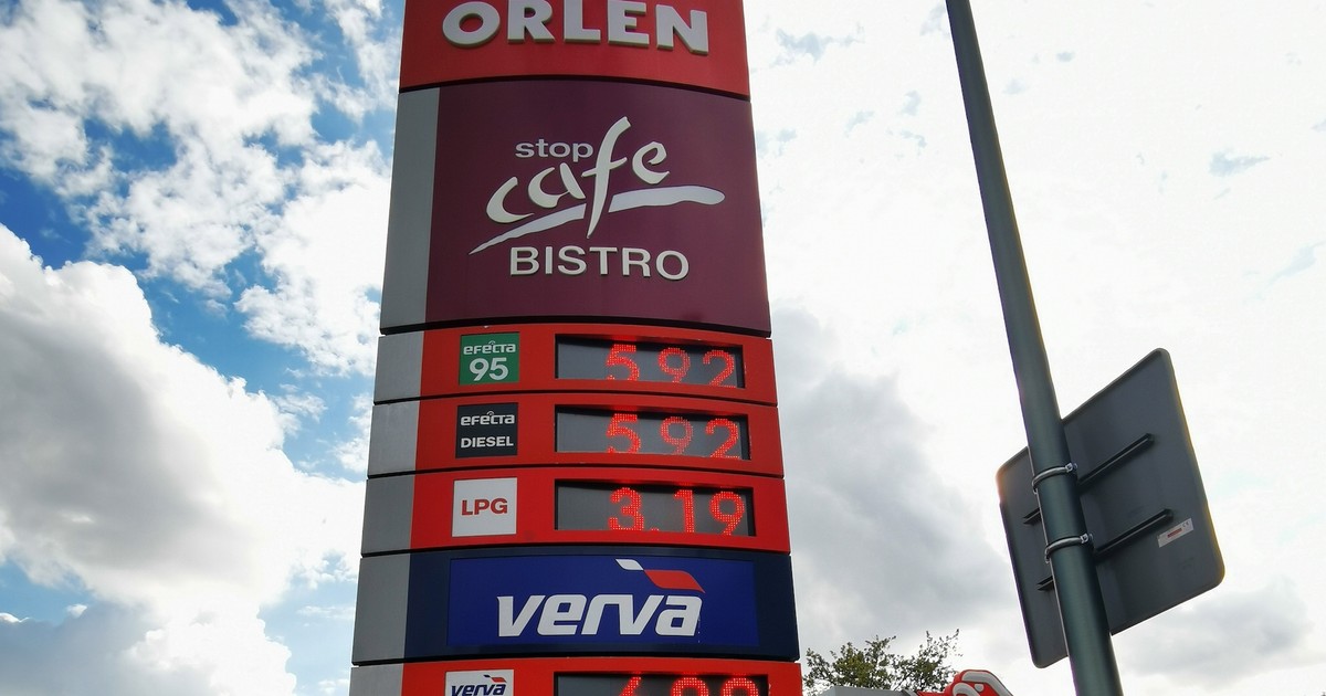 Cena paliwa na stacji Orlen w Warszawie, 14 października 2021