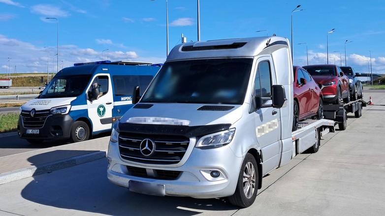 Kierowca autolawety zatrzymany przez inspektorów ITD